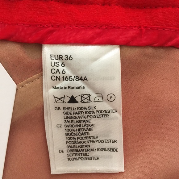 Versace for H&M Red Silk Mini Dress size 6 - Picture 7 of 8